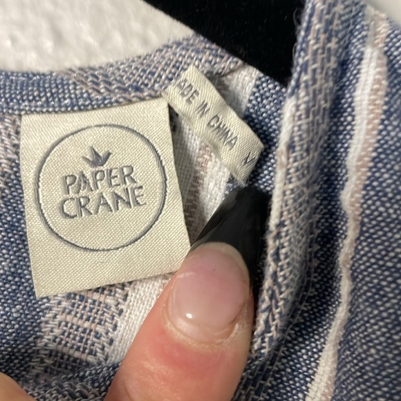 Paper Crane Linen Blend Top Strip Size M - Picture 4 of 7